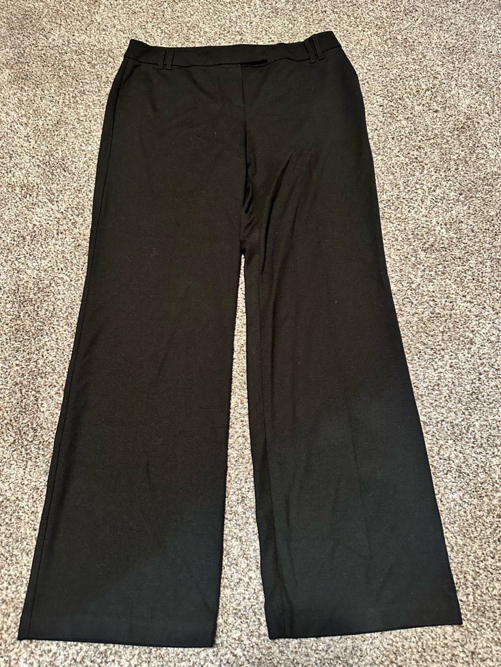J. Jill Black Wide-Leg Pull-On Pants
